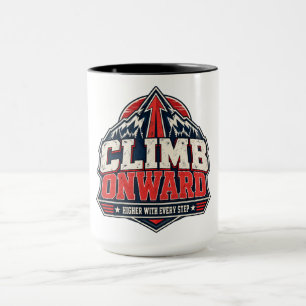 Caneca Suba em Frente Montanha Vintage Motivacional Avent