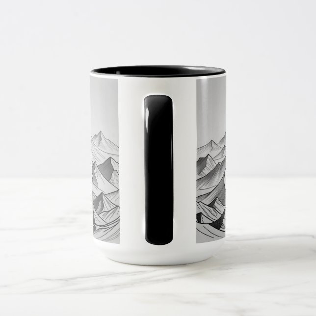 Caneca SubhanAllah | Majestic Mountain Islamic Line Art  (Alça)