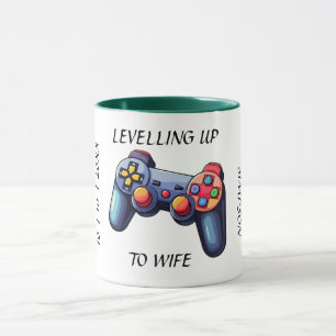 Caneca Subindo de Nível para Esposa. Presente para Noiva