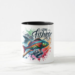 Caneca Sublimação da pesca/Pesca de Osso