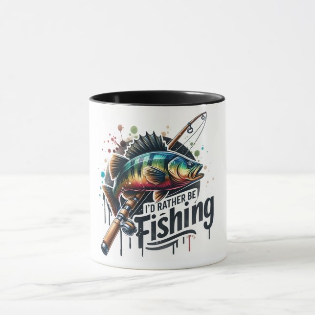 Caneca Sublimação de pesca/ Eu Preferencialmente Pescar (Centro)