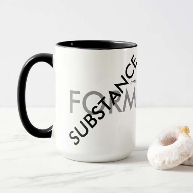 Caneca "Substância sobre a forma" (Com Donut)