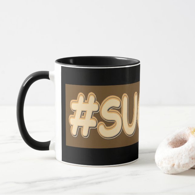 Caneca "#SUCESSO" Design. Comprar Agora (Com Donut)