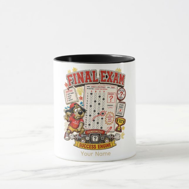 Caneca Sucesso no Exame Final Pendente de Personalizado D (Centro)
