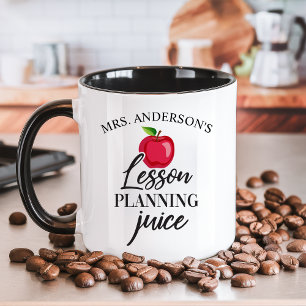 Caneca Suco de Planejamento de Aula Engraçado Personaliza