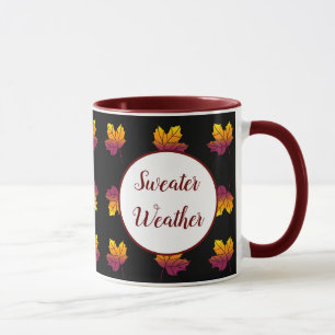 Caneca Sudorese Cair Folhas Sazonais Autumn Mug