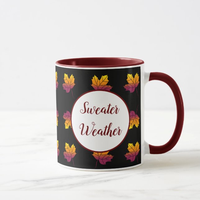 Caneca Sudorese Cair Folhas Sazonais Autumn Mug (Direita)
