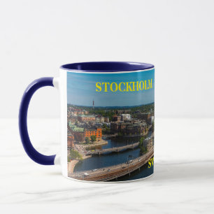 Caneca Suecia Estocolmo Panorâmica Mug