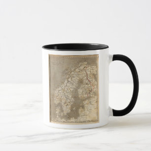 Caneca Suecia, Mapa da Noruega por Arrowsmith
