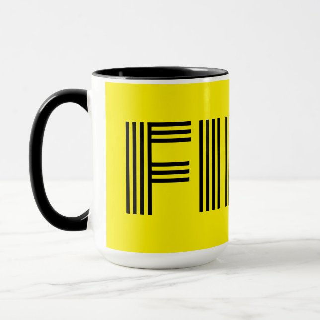 Caneca Sueco Fika Amarelo e Negro (Esquerda)