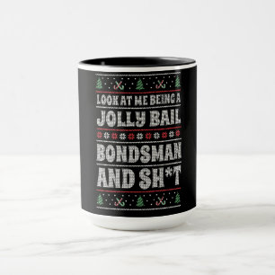 Caneca Suéter Feio - Camisola de Natal com Dito Engraçado