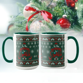 Caneca Suéter Feio É A Época de Sparkle Green Café