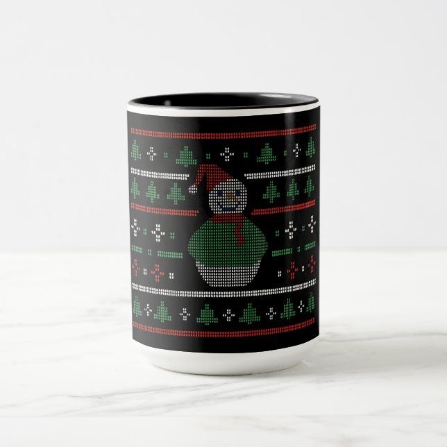 Caneca Suéter Feio - Jumper Bonito de Natal Snowman (Centro)