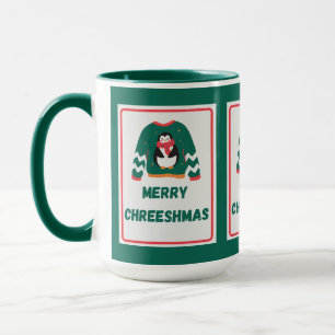 Caneca Suéter Pinguim de Natal feliz