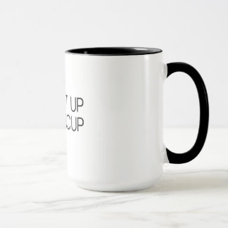 Caneca Sugue-o acima do botão de ouro