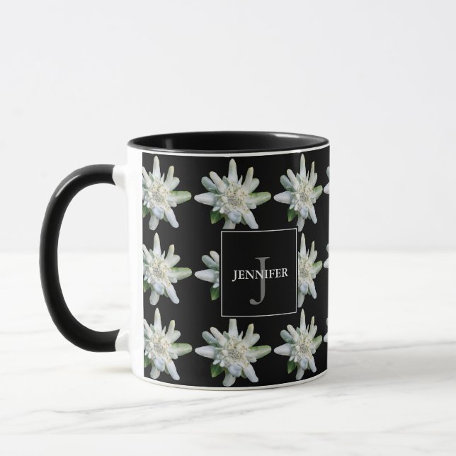 Caneca Suiça suíça Edelweiss monograma souvenir (Esquerda)