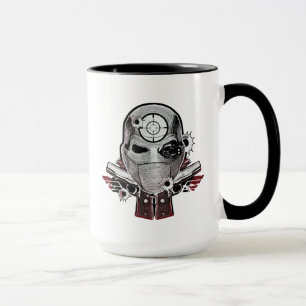 Caneca Suicide Squad   Deadshot Mask & Guns Tattoo Art
