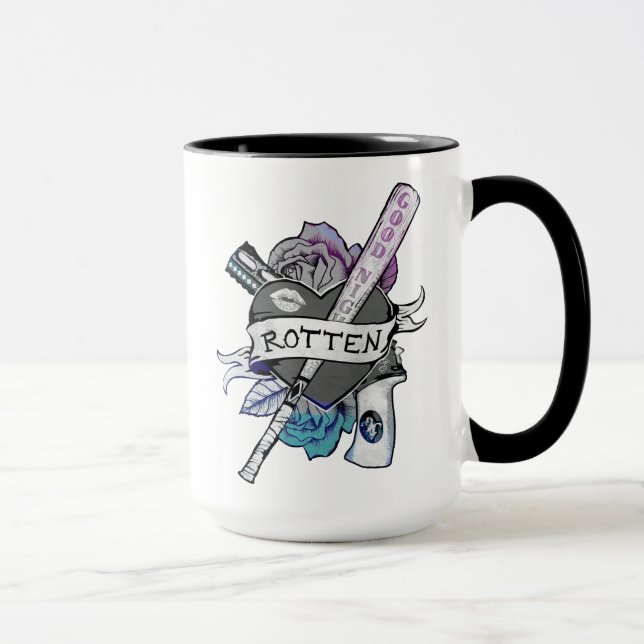 Caneca Suicide Squad | Harley Quinn "Rotten" Tattoo Art (Direita)