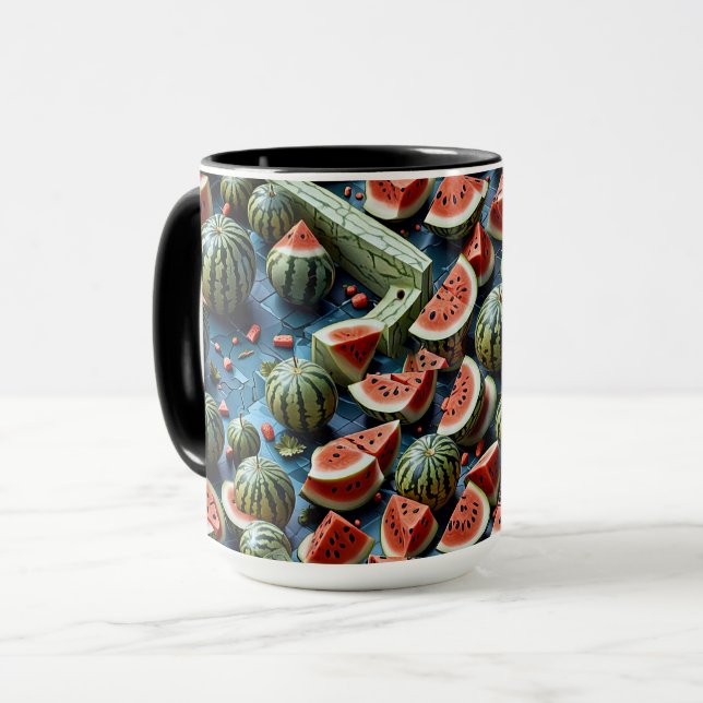 Caneca Suicy Watermelon Pattern Design 2 (Frente Esquerda)