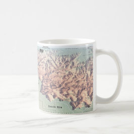 Caneca sul do mapa da borda do Grand Canyon