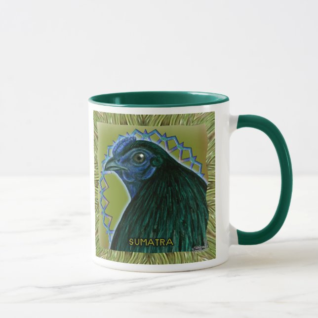 Caneca Sumatra Rooster enquadrado (Direita)