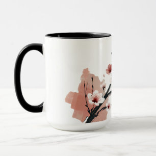Caneca Sumi-e Flor de Cerejeira