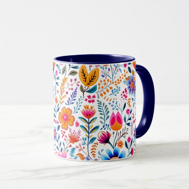 Caneca Summer Blooms 15 oz (Frente Esquerda)