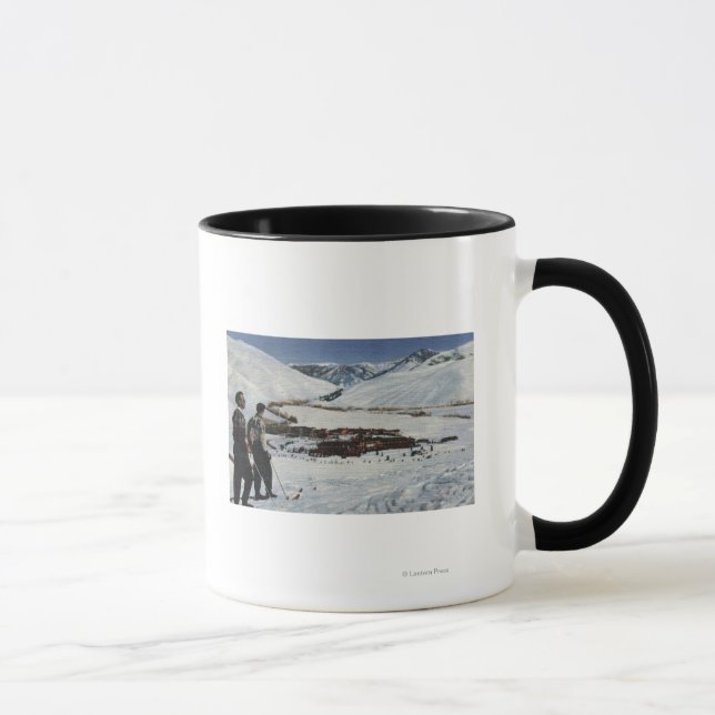 Caneca Sun Valley, ID - Cena de inverno de Sun Valley (Direita)