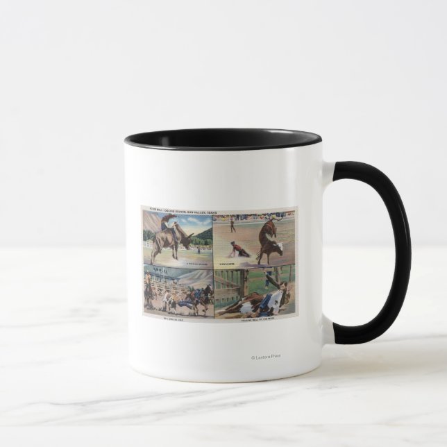 Caneca Sun Valley, IDRodeo Bull Dogging Scenes (Direita)