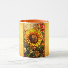Caneca Sunflower Art Por William Morris