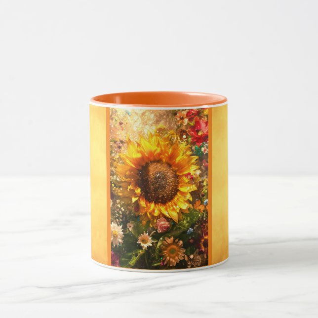 Caneca Sunflower Art Por William Morris (Centro)