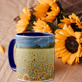 Caneca Sunflower Meadow e Sky Art Mug Cup