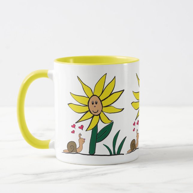 Caneca "Sunflower Snail Little Friends" Mug (Esquerda)