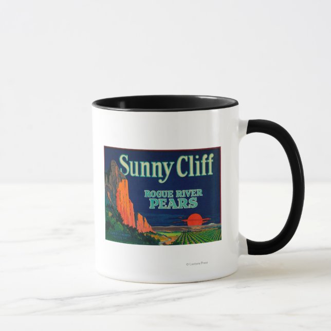 Caneca Sunny Cliff Pear Crate LabelMedford, OU (Direita)