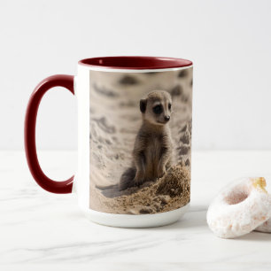 Caneca "Sunny Days: Baby Meerkat's Beach Adventure"