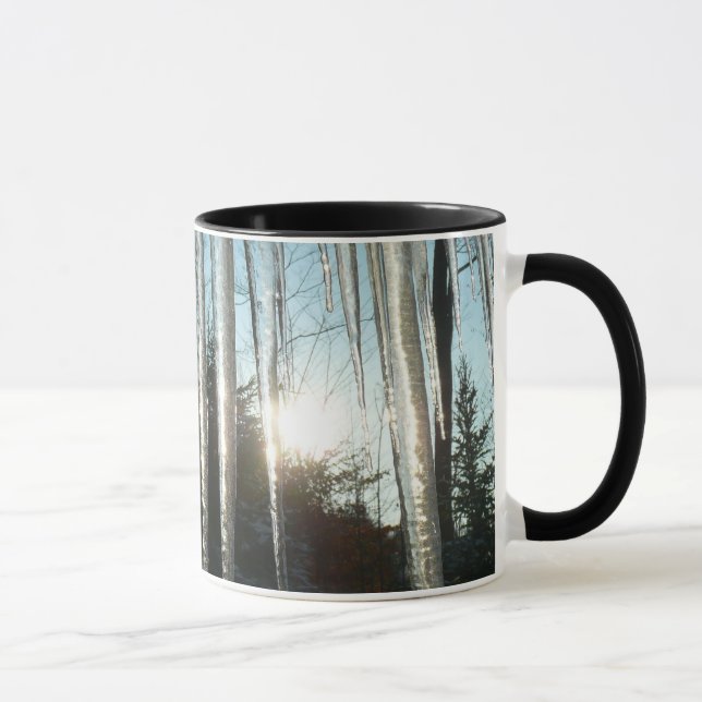 Caneca Sunrise Através De Ícicletas Winter Nature Fotogra (Direita)