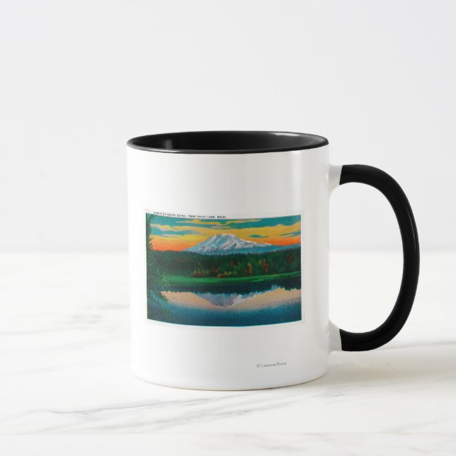 Caneca Sunrise no Monte Adams no Lago Trout, WA (Direita)