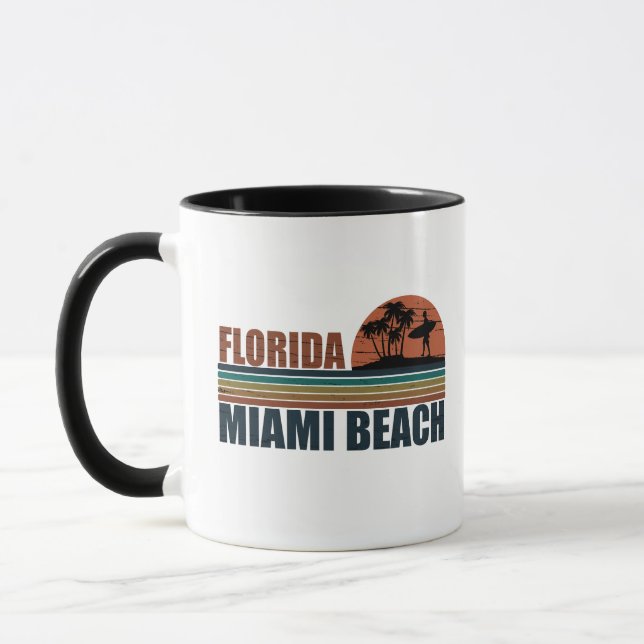 Caneca Sunset de colheita da Flórida de Miami Beach (Esquerda)