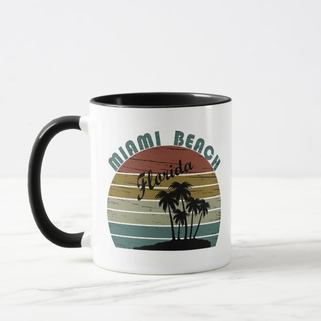 Caneca Sunset de colheita da Flórida de Miami Beach (Esquerda)