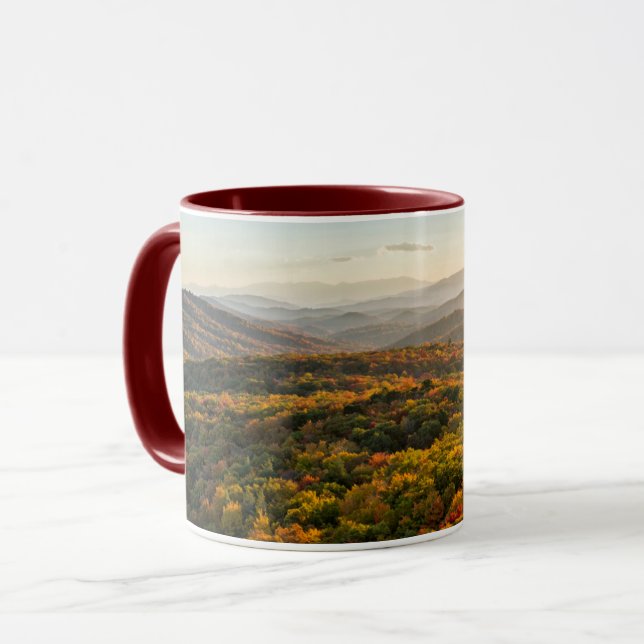 Caneca Sunset de outono | Carolina do Norte (Frente Esquerda)