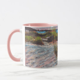Caneca Sunset Pink Beach Art