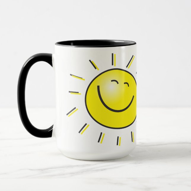 Caneca Sunshine Mug Personalizada De 15oz Criada Por Zazz (Esquerda)