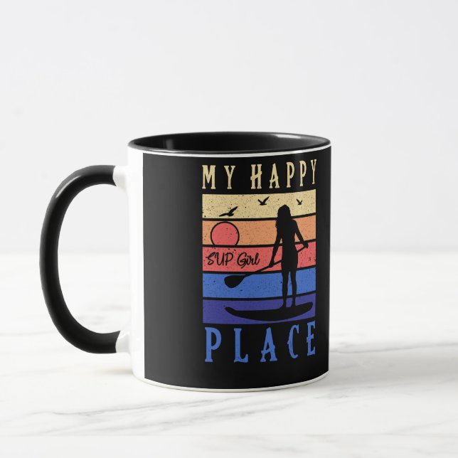 Caneca SUP Girl My Happy Place Water Stand Paddle Conselh (Esquerda)