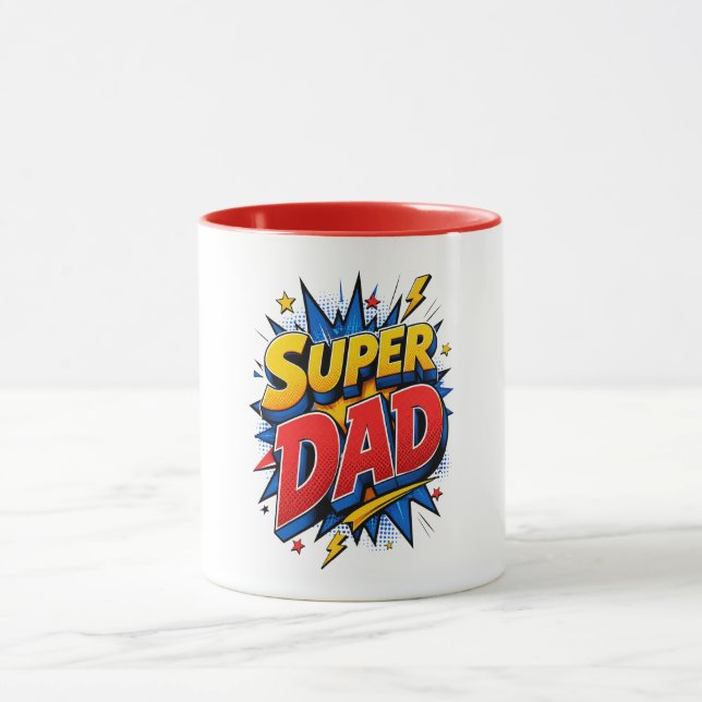 Caneca Super Dad Pop Art Explosão (Centro)