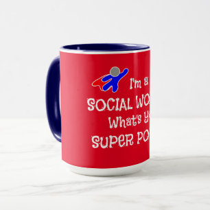 Caneca Super-herói do trabalhador social