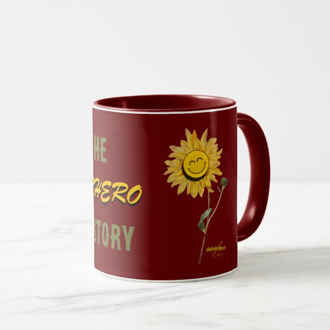 Caneca Super-herói Red Mug da Poeta Adiela Akoo (Frente Esquerda)