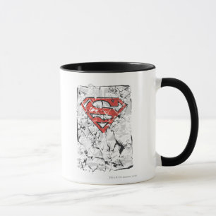 Caneca Super-Homem Estilizado  Logotipo em banda desenhad