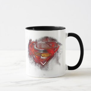 Caneca Super-Homem  Logotipo pintado