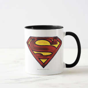 Caneca Super-Homem  Logotipo vermelho escuro