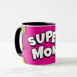 Caneca "Super Mãe" Colorida Pop de BD